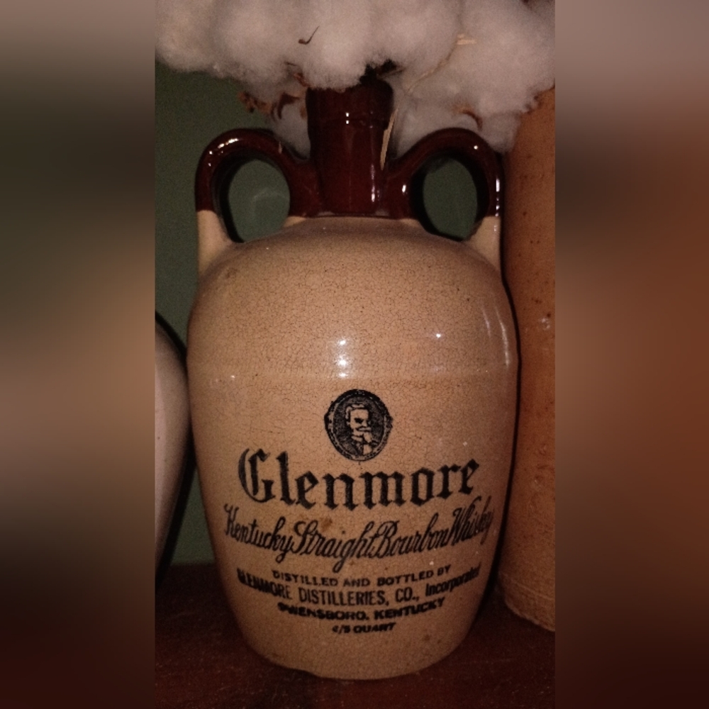 Vintage Ceramic Jug with Brown Accents